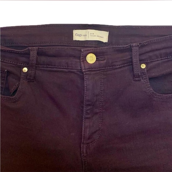 Aubergine Gap “true skinny” jeans, 31R. - Picture 2 of 2
